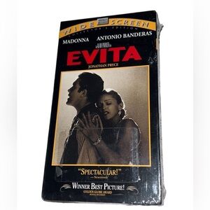 EVITA VINTAGE WIDESCREEN VHS FACTORY SEALED
